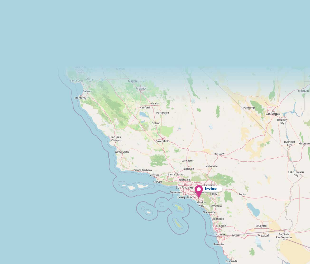 map of southern California